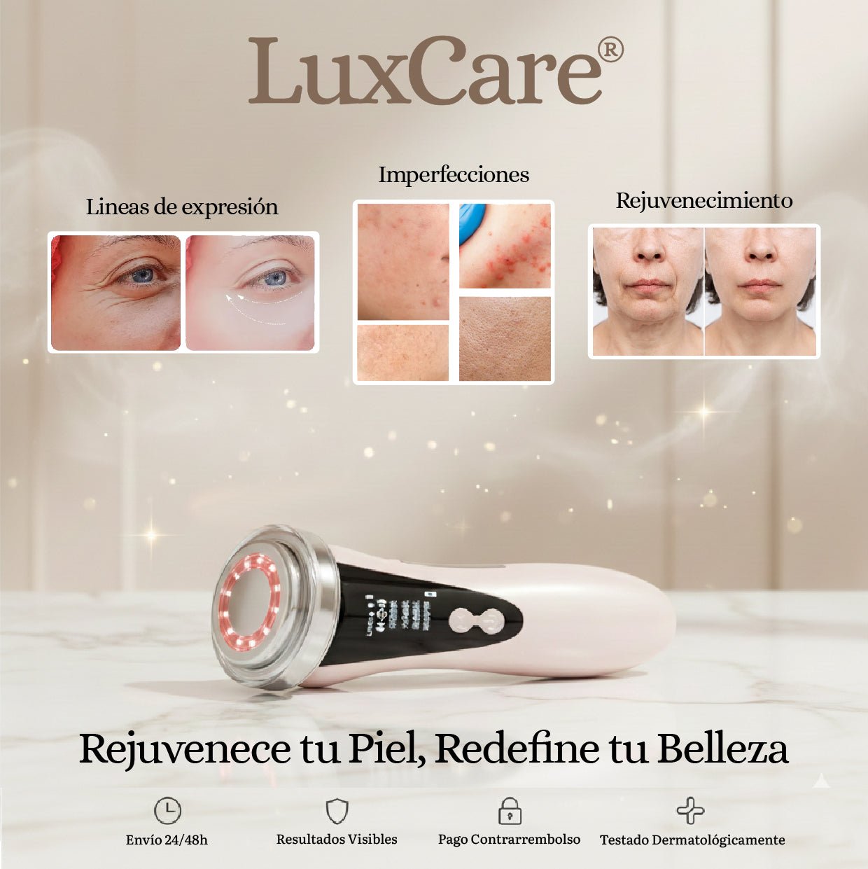 Reafirma tu piel en 7 días con LuxCare® + Serum Vitamina C GRATIS - Luxupendy
